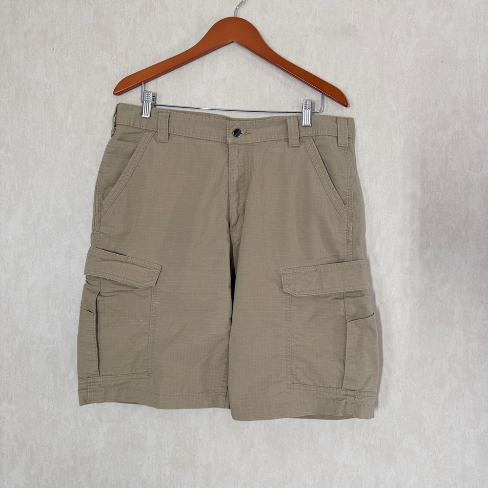Carhartt Men’s 103543-253 Dark Khaki Force Broxton Cargo Shorts Ripstop Size 36